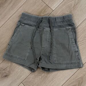 James Perse Olive Green Drawstring Shorts